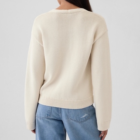 GAP Pocket Cream Cardigan Sweater - Picture 4 of 7